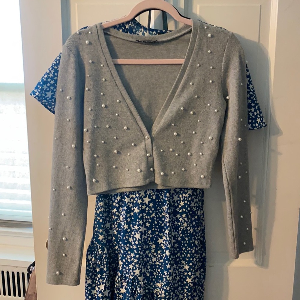 Zara pearl cardigan